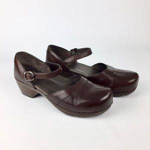 Dansko Sally Brown Leather Mary Jane Comfort Professional Shoes 41